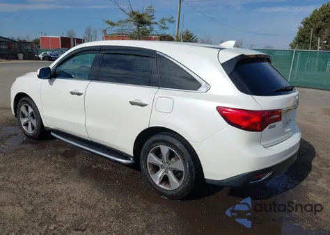 2014 Acura Mdx из США, поврежденный, VIN 5FRYD3H22EB013340